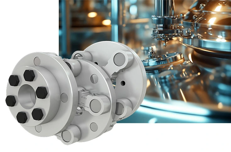 Kompakte Kupplung für individuell anpassbare Misch- und Knetprozesse